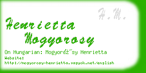 henrietta mogyorosy business card